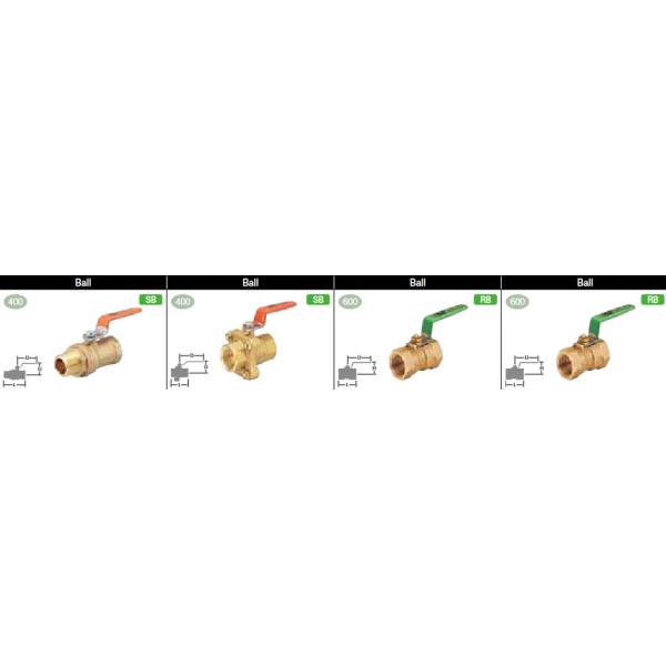Forged CW617N Brass Ball Valves 1/2 Inch To 4 Inch Butterfly Handle Ball Valve