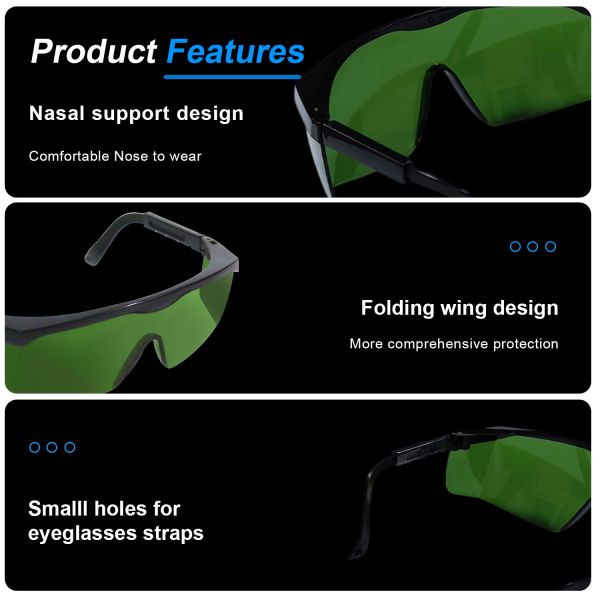 200-2000nm CO2 CE EN207 Fiber Goggles Eye Protective Ipl Hair Removal Anti Fog Fashion Anti-scratch Goggle Laser Glasses