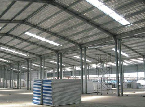 Hot Rolled / Welded Steel Structure Poultry House With Fire Resistant Panel Wall