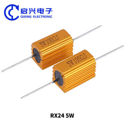 Gold Aluminum Shell Wirewound Resistor Car LED Lights Stable Performance Load