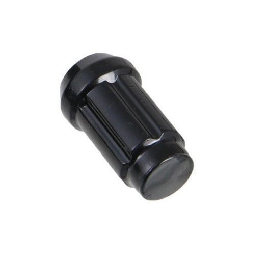 Black Long Spline Atv Lug Nuts 19 Mm Hex Heat Treated Cold Forged Steel