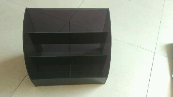 Black 3- Tier Tabletop Acrylic Nail Polish Display Holder Rack Organizer Plexiglass Cosmetic  Stand