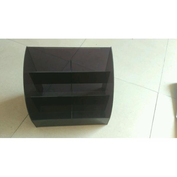 Black 3- Tier Tabletop Acrylic Nail Polish Display Holder Rack Organizer Plexiglass Cosmetic  Stand