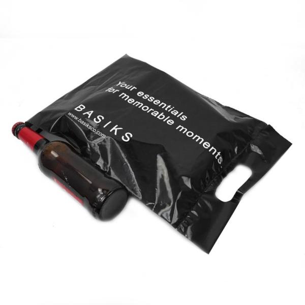 8x14 Black poly mailers with die-cut handle,die cut handle bags, handle plastic bags,mailing bag with handle