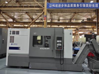 Eixo inclinado horizontal da máquina GSK FANUC A2 8 do torno do CNC da cama de HTC50E 1000