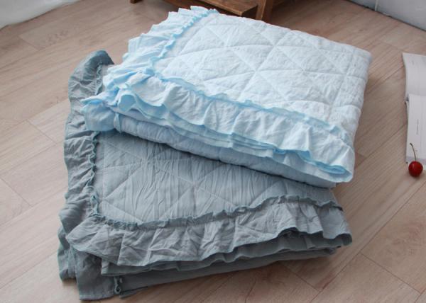 Washable Cotton Throw Blanket , Quilted Multiple Colors Luxury Throw Blanket
