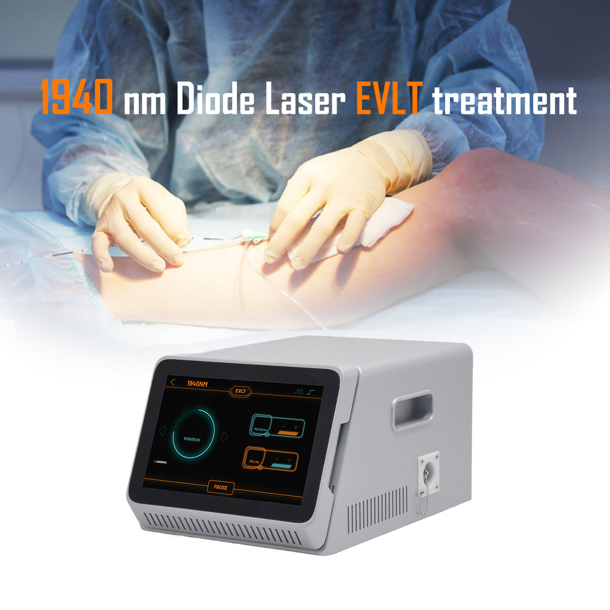 Evlt Phlebology Endovenous Laser 1940nm Fiber Veins Laser Machine