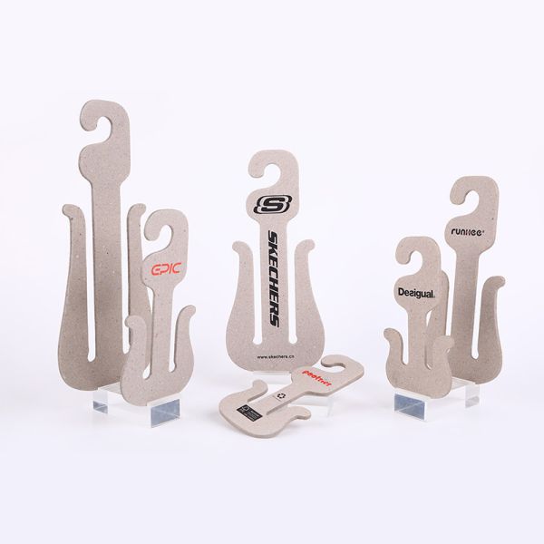 Porte-chaussures en carton imprimé personnalisé, matériau en papier recyclé, cintres pour pantoufles en EVA