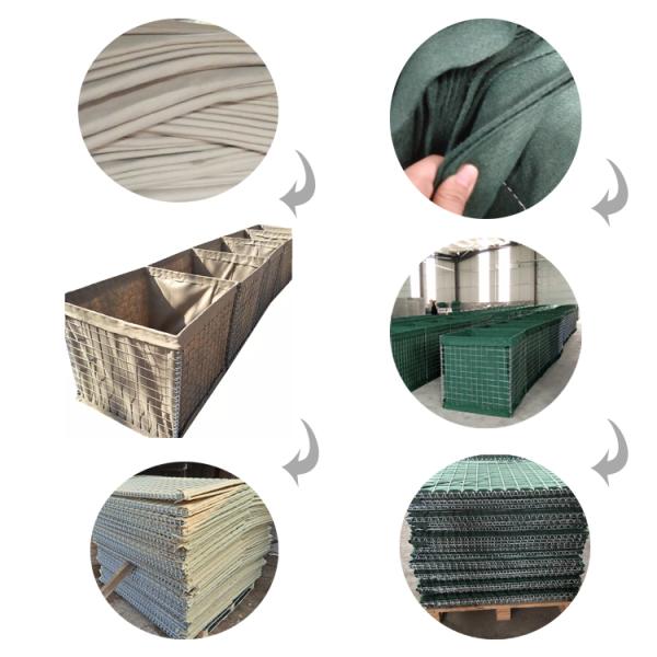 Welded Military Sand 5mm Hesco Gabion Box Wall Army Protective