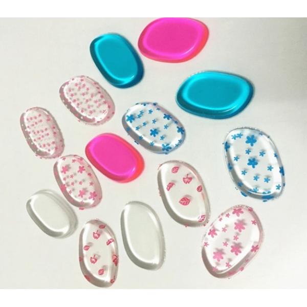 Customized Soft Silicone Beauty Blender Sponge , Clear Silicone Makeup Sponge