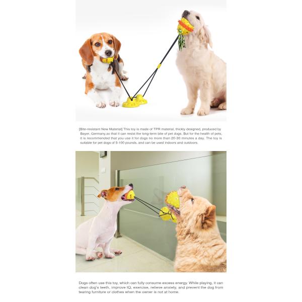 Зубы Drawstring высасывателя очищая игрушку распределителя собачьей еды шарика двойника игрушки собаки/TPR