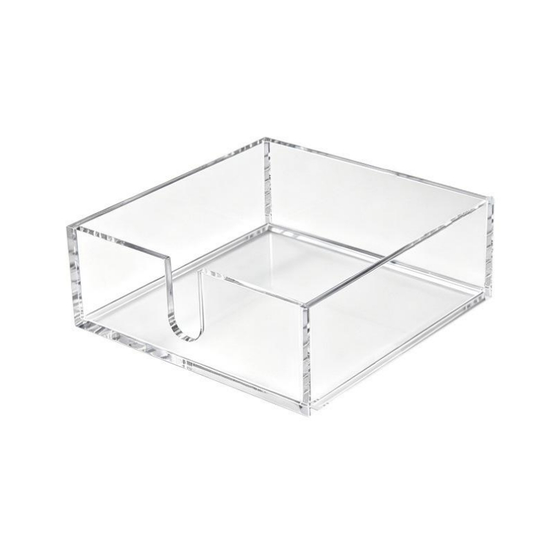 Restaurant Cafe Kitchen Clear Acrylic Napkin Tray Holder Open Top For Tabletop