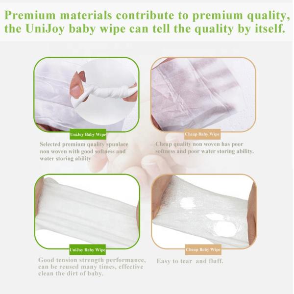 Влажное естественного ингредиента 100% устранимое обтирает размер 20x15CM для младенца