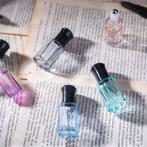 3ml Steel Roller Cosmetic Glass Bottles 6ml Glass Roll On Bottle Hot Stamping