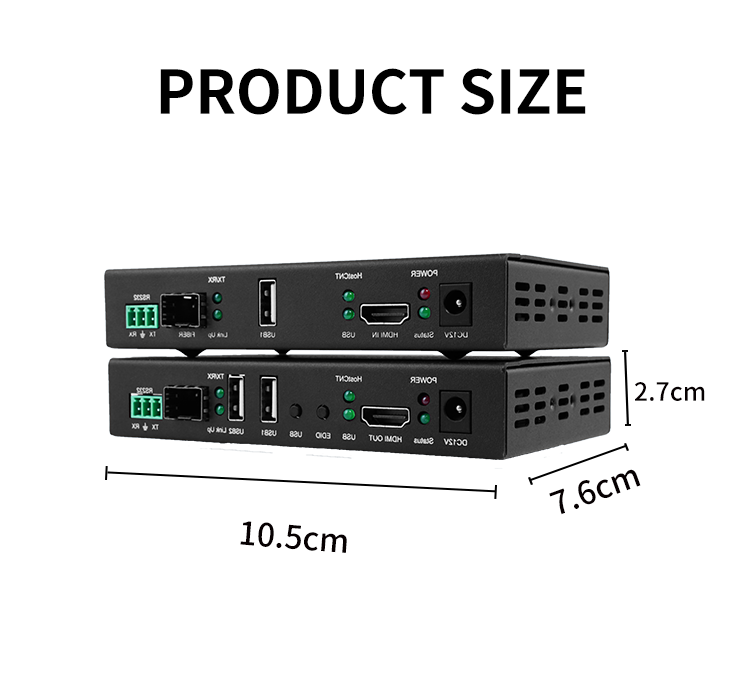 Zero Delay 30KM Fiber Optic KVM Extender with 4K30 Resolution for Industrial AV Transmission