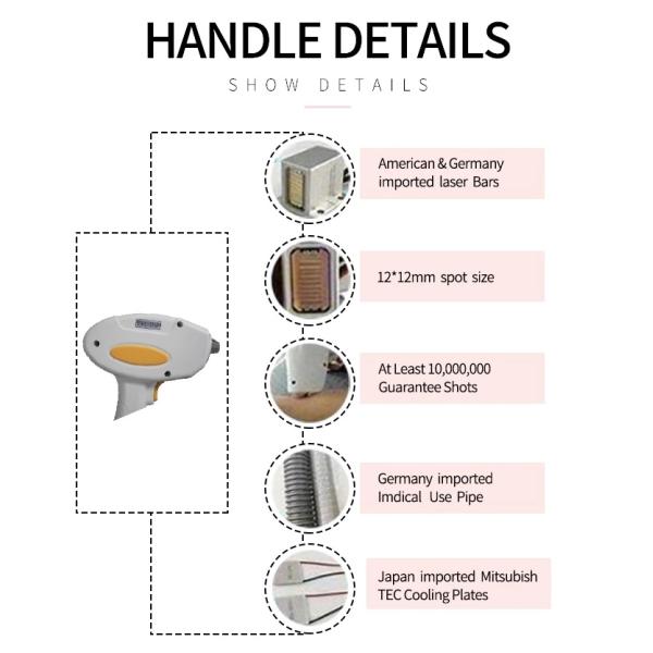 NO Q-Switch 808nm Diode Laser Hair Removal Machine for Medical Aesthetic Treatment