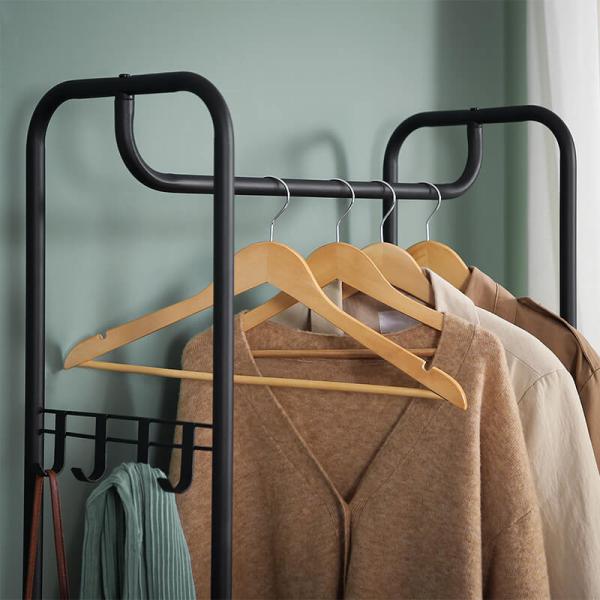 Rustic Industrial Coat Stand, Multi-functional Hallway Unit, Coat Rack, Coat Stand, HSR81BX
