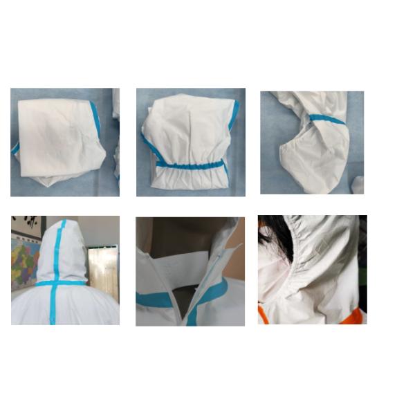 Anti Splash Safety Disposable Coverall Suit Pp Pe Material No Stimulation