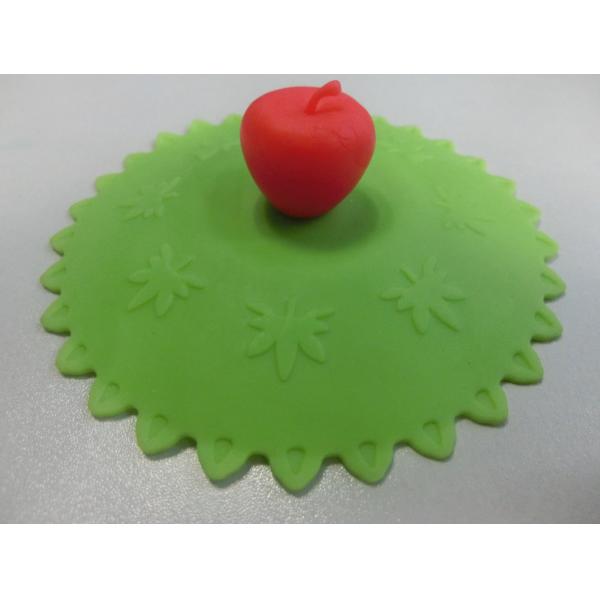 Custom Cartoon Animal Handle Silicone Mug Cup Cover / Silicone Cup Lid For Company Advertising Gift