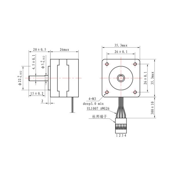 0.4A участок Stepper мотора 4 Stepper мотора 10Ncm 35mm NEMA 14