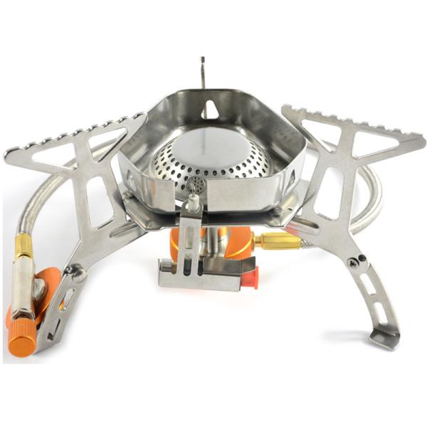 Stainless and Copper Mini Gas Stove for Camping 0.370kg Gross Weight Foldable Design