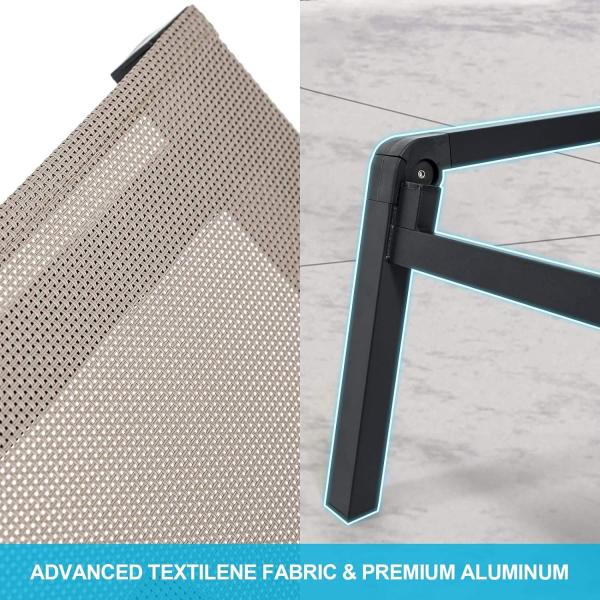 Бассейн пляжный шезлонг OEM бассейн солнечные стулья с алюминиевым каркасом