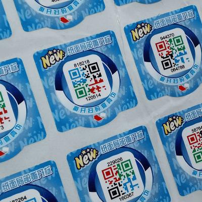 Embalagem do produto Código QR Rótulo de papel Rótulos de segurança de digitalização 10000 peças
