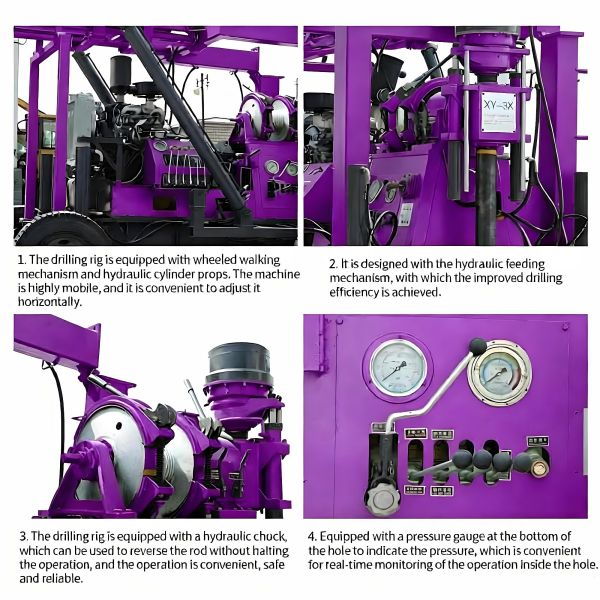 Vertical Rotation Hydraulic Core Drilling Rig Rock And Soil Sampling Drilling Machine Deep Core Drill Rig
