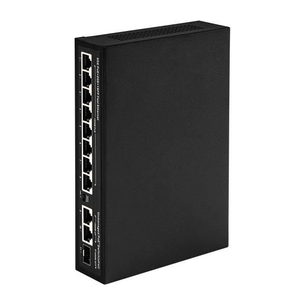 120W Unmanaged POE Switch 8 PoE 10/100/1000Mbps + 2 LAN 10/100/1000Mbps + 1SFP 100/1000M