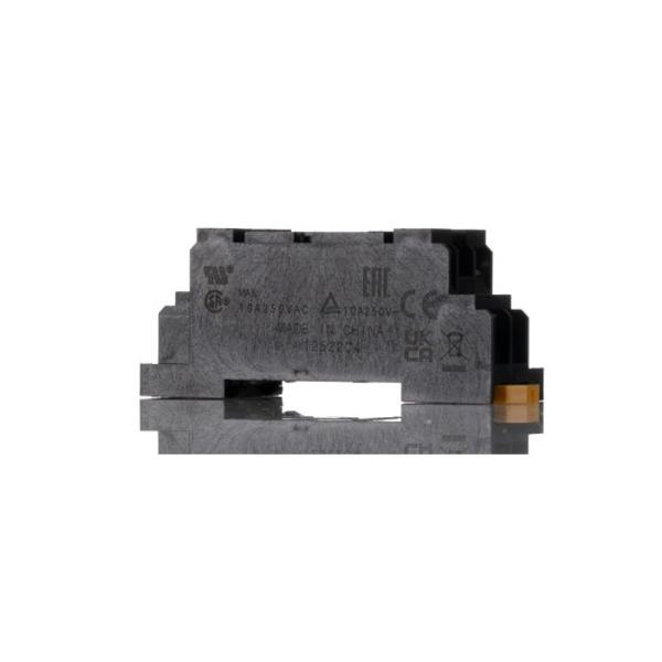 PYFZ-08-E 2-Poles Relay Socket with Screw Termination and 10 A Current Rating for DIN Rail Mounting