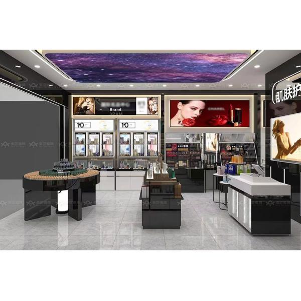Skincare Shop Interior Design Gold Rush Series Case for Cosmetic Shop Decoration