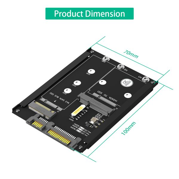 2 in 1 MSATA and B Key/B&M Key SSD to 2.5