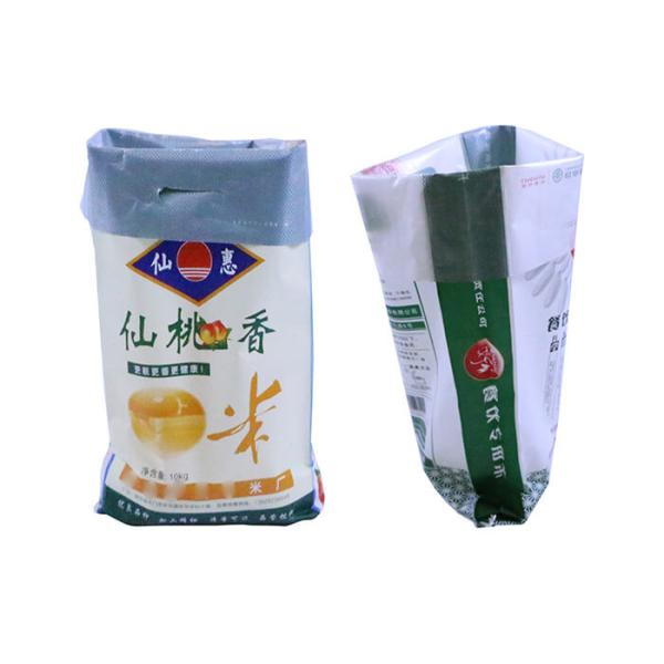 Gloss Lamination PP Woven Bags 25 Kg Polypropylene Rice Bags Breathable