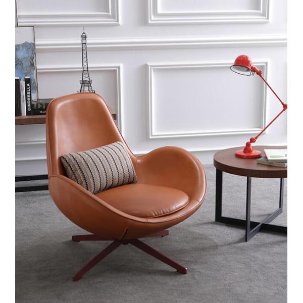 Northern Europe style new design living room leisure egg chair indoor bedroom cafes iron upholster and iron leg