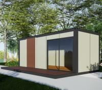 Casa de contenedores desmontable con puerta de paneles de sandwich de lana de roca y puerta de aleación de aluminio