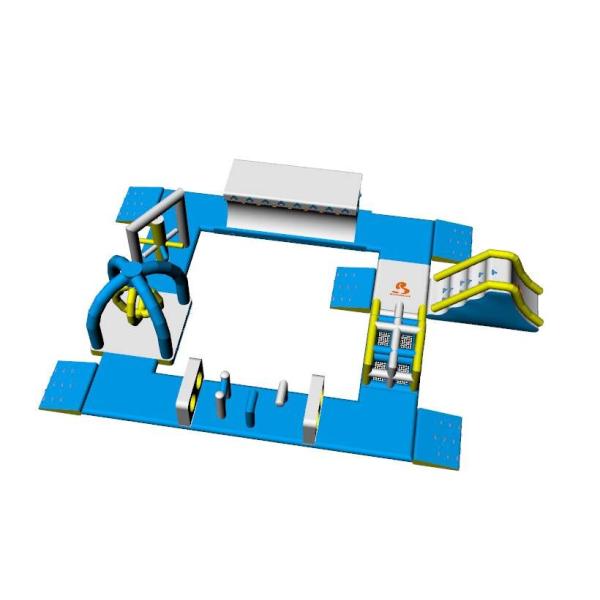 Customized Aqua Outdoor Water Trampoline Park TUV Approved 2.5m Depth
