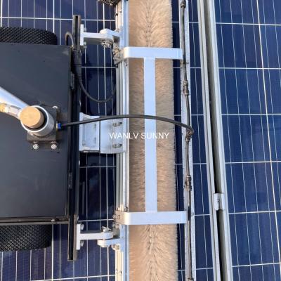 Robô de limpeza de painéis solares personalizável para automação e aspiração semiautomática