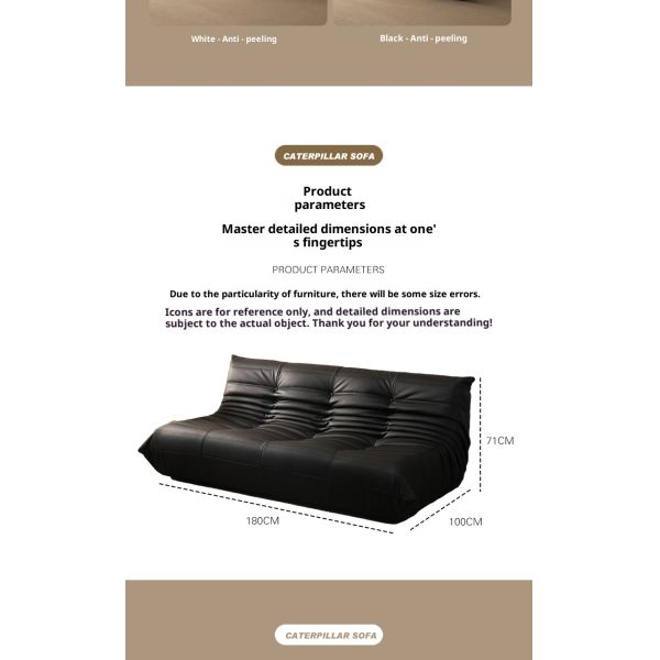 Genuine Leather Lazy Sofa Set Modern Design Eco-Friendly Small Apartment Leisure Lounge Home Furniture