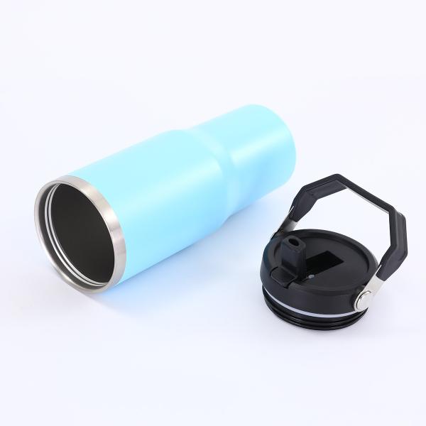30 oz Tumbler con tapa de paja Vacuo sellado Taza aislada Reutilizable botella de agua de acero inoxidable Trave para agua, té helado o café