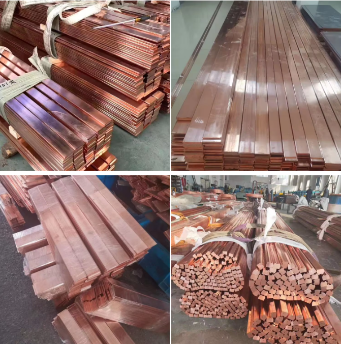 3.5x50mm Copper Busbar T2 Grade High Conductivity Bar For Electrical Power Distribution Equipment