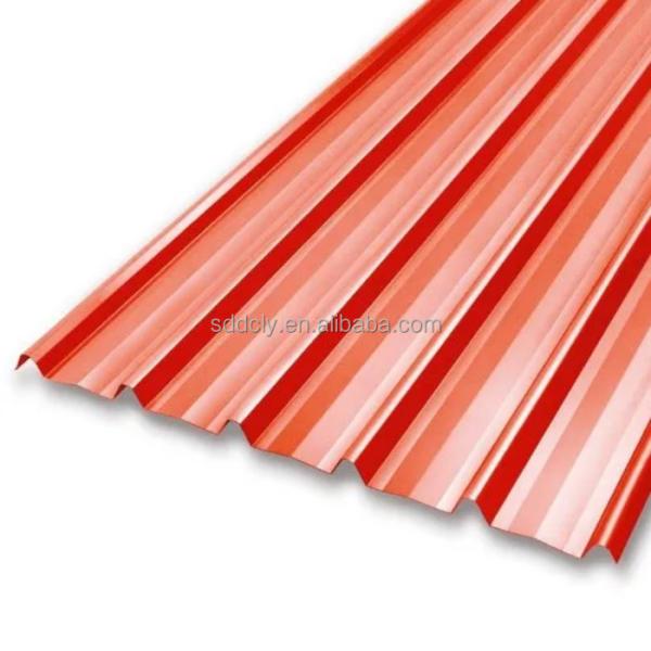Folha de telhado corrugada de PVC de grau CGCC com resistência ao calor e revestimento Z30-Z40