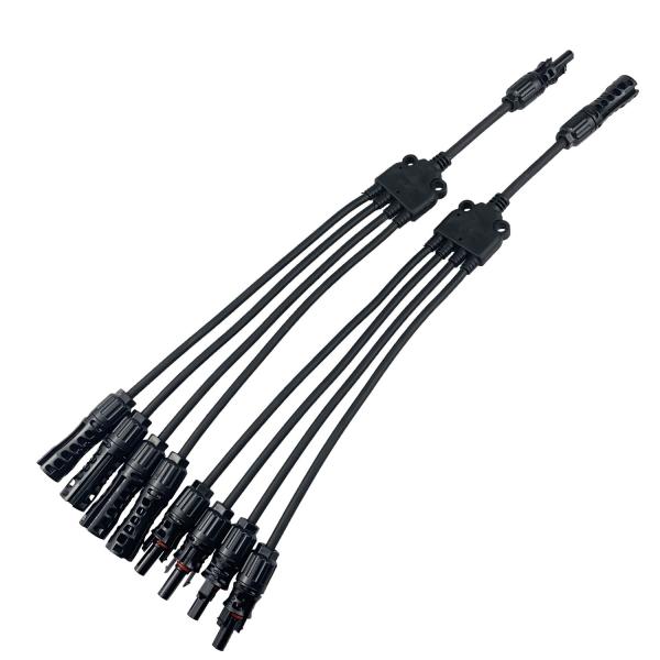Waterproof IP68 Solar Branch Connector With Pure Copper Contact
