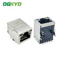 Jaque portuário do PWB do jaque modular do diodo emissor de luz 10P8C rj45 do conector dos ethernet cat6 do gigabit de DGKYD211Q104CD2A4DZ único