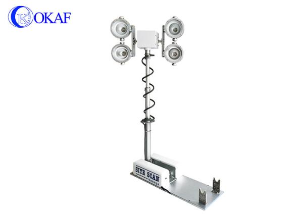 4*200W roof Mounted 66km/h Prostrate Telescopic Mast 72000lm