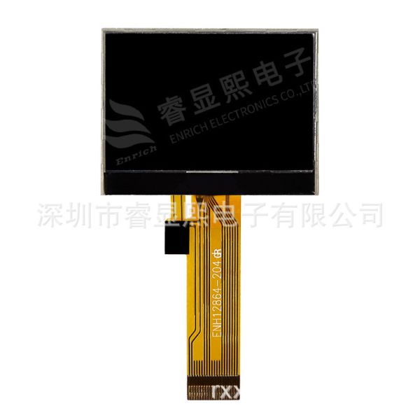 128x64 Resolution Instrument Display Module with ST7567 Drive IC and DFSTN Transflective Negative COG LCD Screen