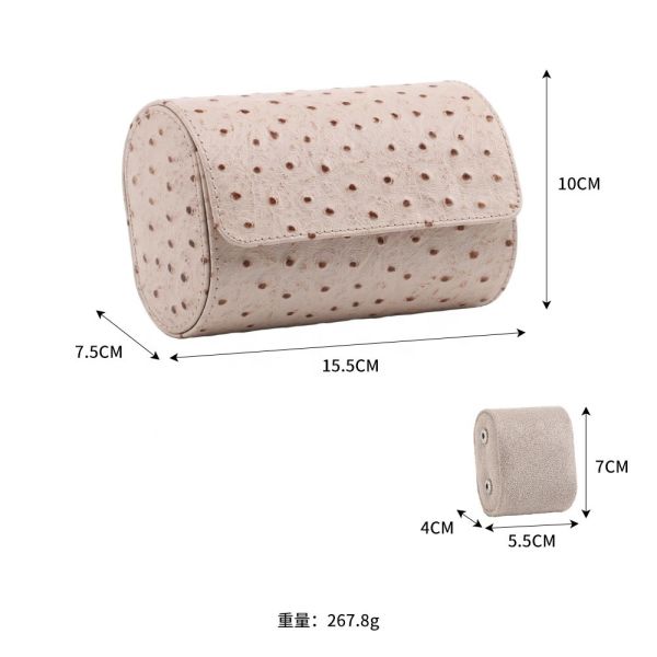 Brand Style Stylish 2 Slot Custom PU Leather Travel friendly Men's Watch Roll Storage Box