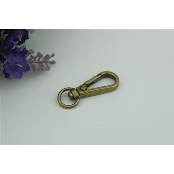 Factory direct sale metal zinc alloy 10 mm hanging brush anti brass snap hook for handbag