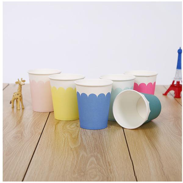 12.000kg Gross Weight Single Wall Paper Coffee/Tea Cups Without Lid Customized Design