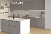 Populaire moderne prêt à assembler armoires de cuisine avec évier armoire de cuisine blanche avec île