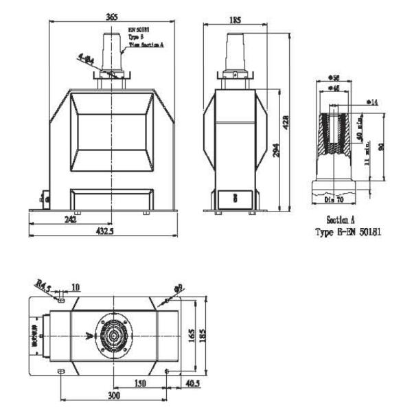 IEC Bushing MV Voltage Transformer Proof Wound Safety And Isolating Energy